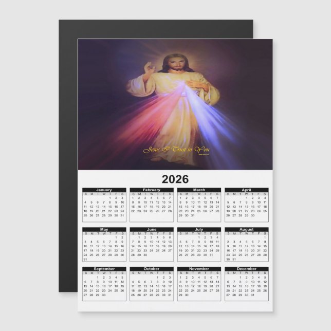 Divine Mercy Gold 2026 Annual Calendar (Anverso/Reverso)