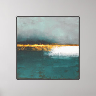 División Dorada – Arte de Pared Abstracto de Horiz
