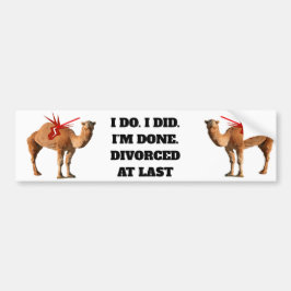 DIVORCIADO AL ÚLTIMO Pegatina Del Parachoques