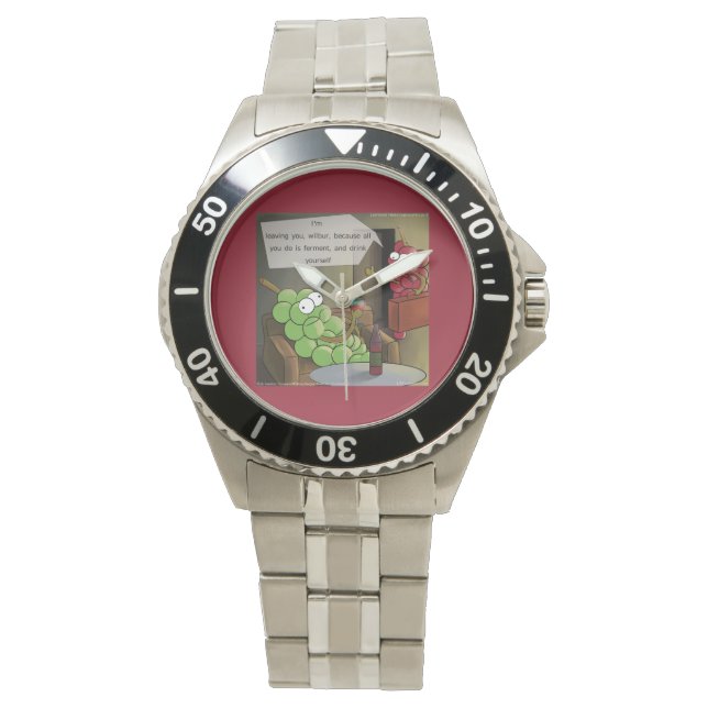 Divorcio de Uvas Relojes Divertidos (Anverso)