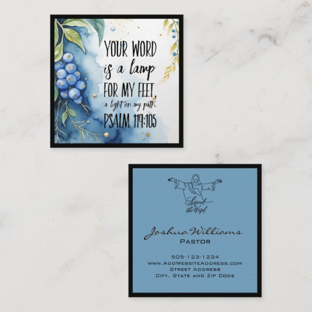 Divulgación de tarjetas de visita de la iglesia (Anverso / Reverso)