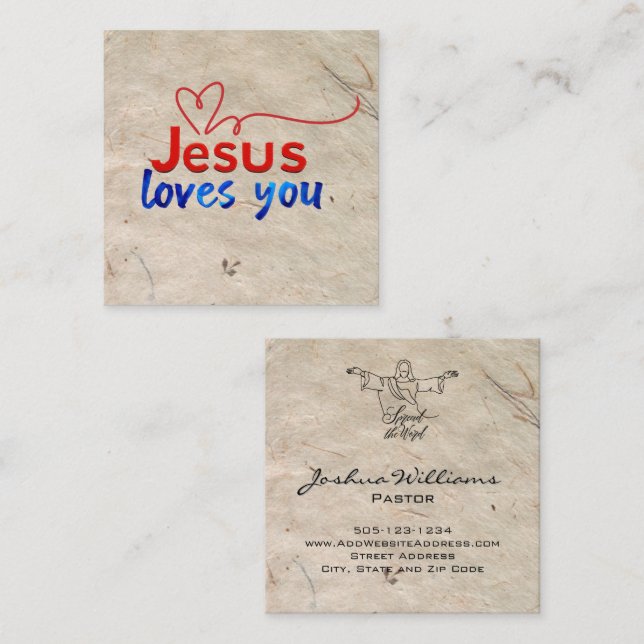 Divulgación de tarjetas de visita de la iglesia (Anverso / Reverso)