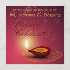 Diwali feliz brillante - festival de la invitación