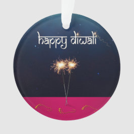 Diwali feliz chispeante - ornamento