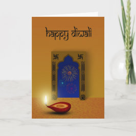 Diwali feliz festivo - Tarjeta de saludo