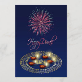 Diwali feliz Ganesha Rangoli - tarjeta de la