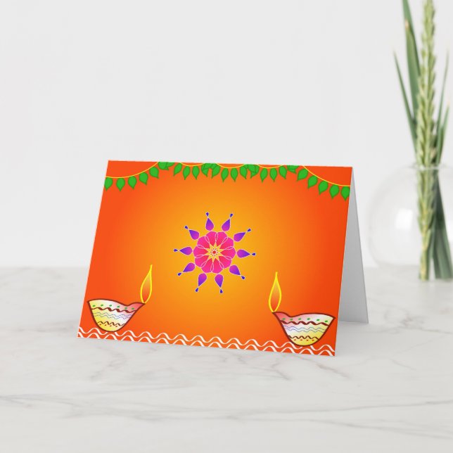 Diwali feliz - tarjeta (Anverso)