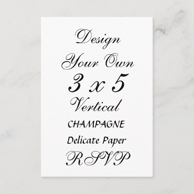 DIY 3 x 5  CHAMPÁN Papel delicado (Anverso)