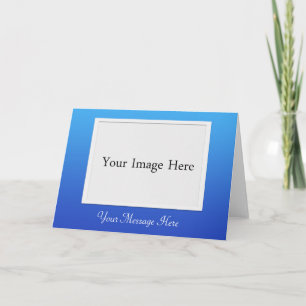 DIY Blue Photo Picture Frame Tarjeta de saludo de 