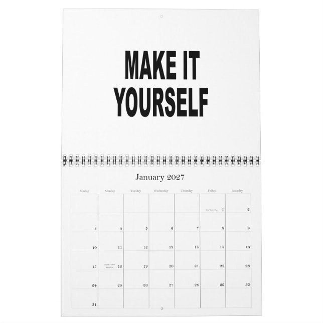 DIY crean su propio calendario 2015 (Jan 2027)