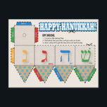 DIY Dreidel Feliz Tarjeta de Saludo Hanukkah<br><div class="desc">DIY Dreidel Happy Hanukkah Greeting Card - Presentando esta fantástica tarjeta Happy Hanukkah que se transforma en el tradicional juego Dreidel. Diseñado en el espíritu de Hanukkah, todo lo que necesitas es un par de tijeras y pegamento y estás listo para ir. Esta astuta tarjeta le proporcionará mucha diversión a...</div>