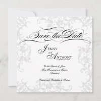 DIY Elegante Anuncio de "Save the Date" en Blanco 