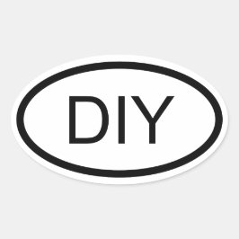 DIY Euro Style Oval Pegatina