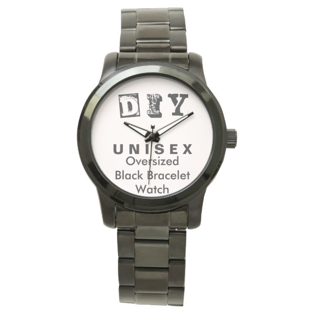 DIY - Hombres Unisex con reloj de pulsera negro so (Anverso)