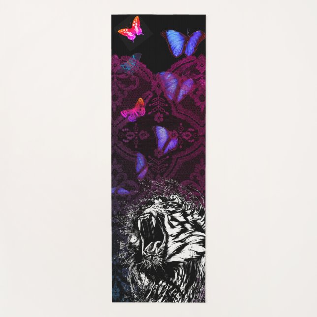 DIY INICIAL YOGA MAT ROARING TIGER BUTTERFLUS (Anverso)