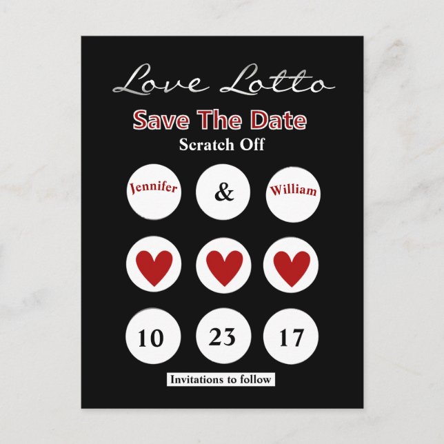 DIY Lotto Scratch desactivado Guardar la tarjeta p (Anverso)