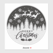 DIY Merry Christmas Santa Deer White Pegatina