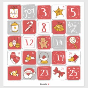 DIY Pegatinas de calendario anticipados Navidades 