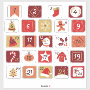 DIY Pegatinas de calendario anticipados Navidades 