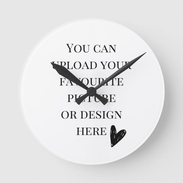 DIY, personalizado 8" Reloj de pared acrílico redo (Anverso)