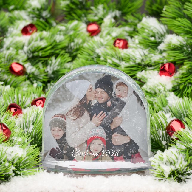 DIY Snow Globe - Custom Photo & Text (Navidad)