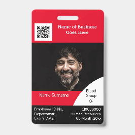DIY Tarjeta de identificación de empleado plantill