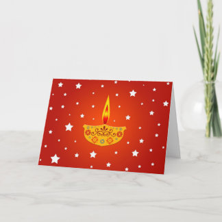 Diya decorada (lámpara) - Tarjeta