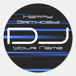 DJ Birthday Pegatina