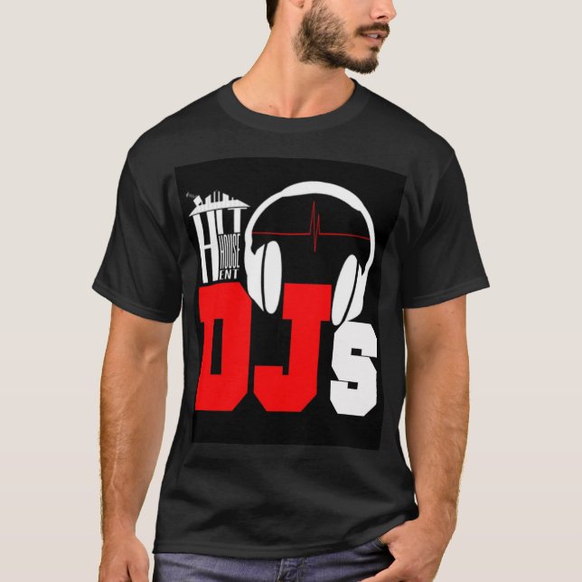 DJ de Hit House Camiseta Black T (Anverso)