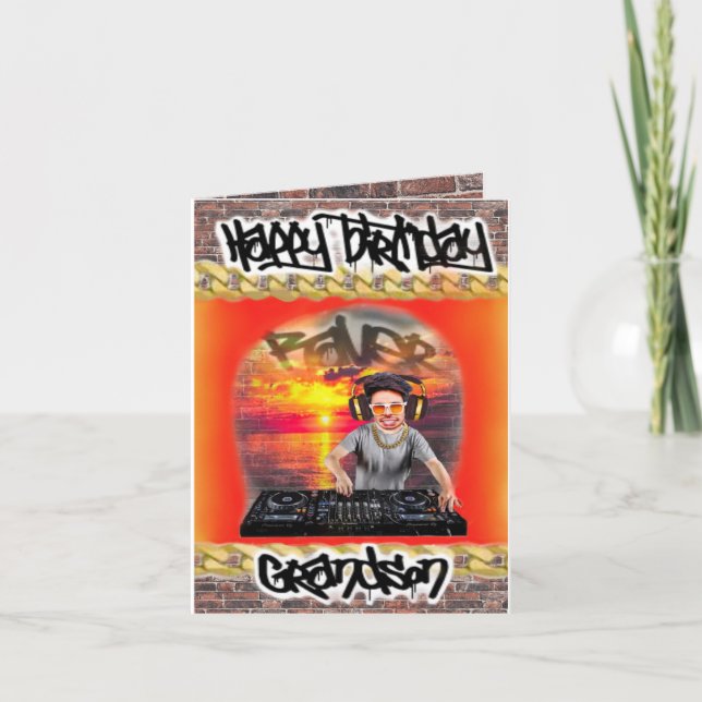 DJ de tarjetas de cumpleaños (Anverso)