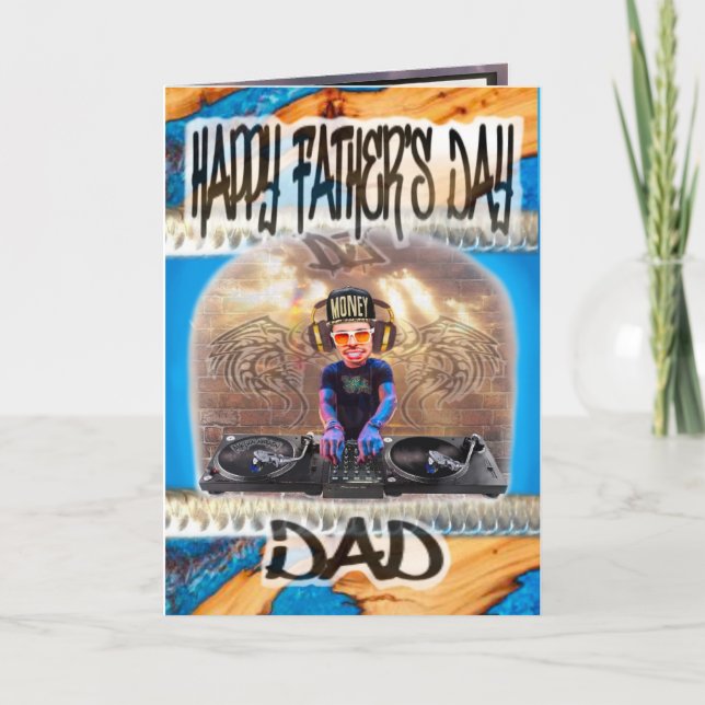 DJ de tarjetas del Día del Padre (Anverso)