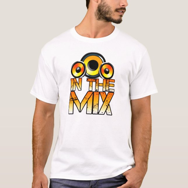 DJ en la camiseta del diseño de los altavoces de (Anverso)