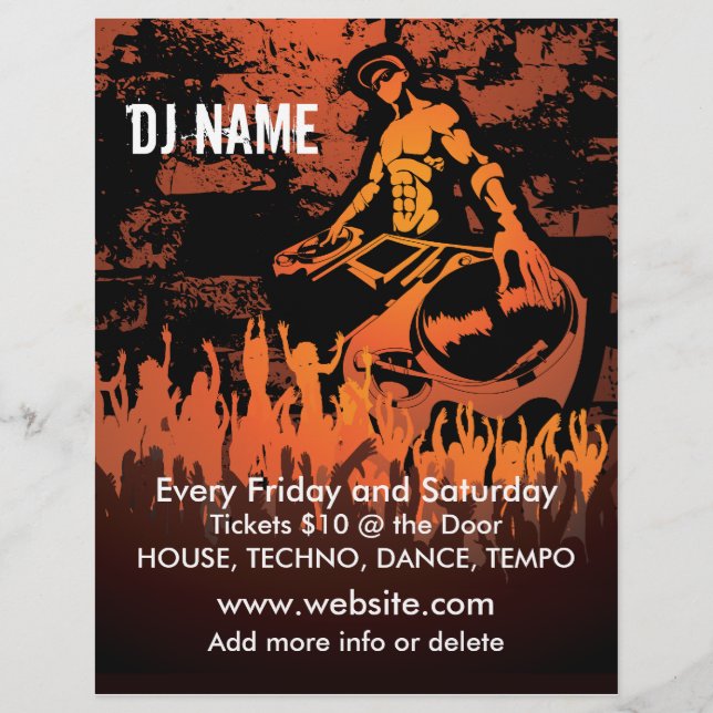 DJ Fiery Concert Music Flyer (Frente)