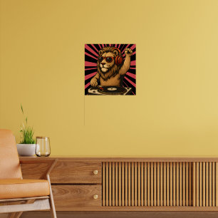 DJ Lion – Arte de música con estilo retro genial