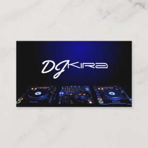 DJ, música, club, tarjeta de visita