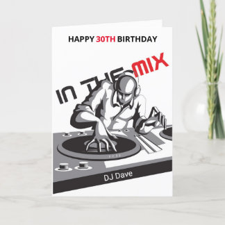 DJ Personalizado En La Tarjeta De Saludo De Cumple
