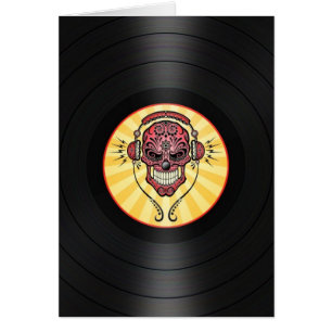 DJ rojo azucara el cráneo en gráfico del disco d