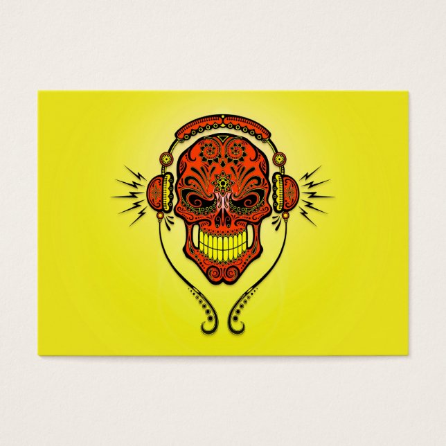 DJ Sugar Skull, rojo y amarillo (Frente)