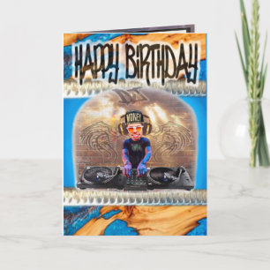 Dj. tarjeta de cumpleaños