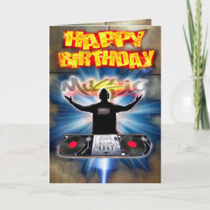 Dj. tarjeta de cumpleaños