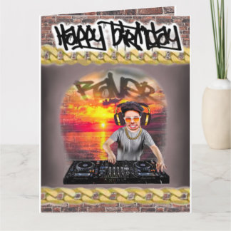 Dj. tarjeta de cumpleaños
