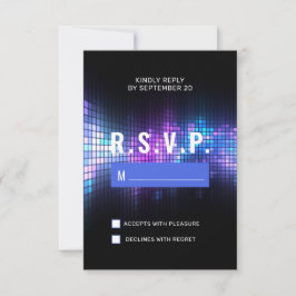 DJ Techno Dance Fiesta Bar Mitzvah RSVP Card