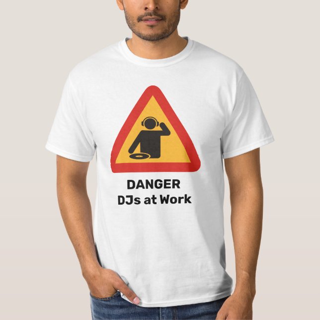 DJs de peligro en la camiseta de trabajo (Anverso)