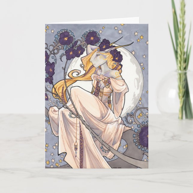 Dlane en la tarjeta de felicitación del espacio en (Anverso)