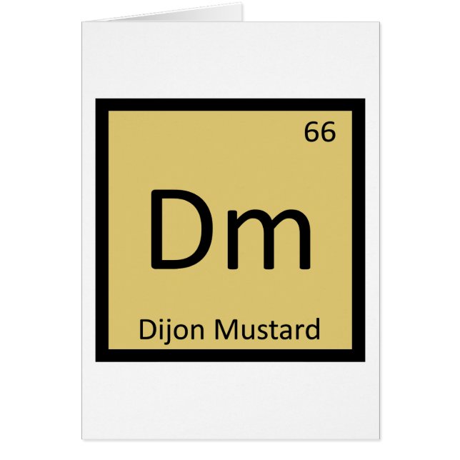 Dm - Símbolo de tabla periódica de química de most (Frente)