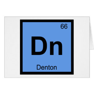 Dn - Denton Texas Química Símbolo de la Tabla Peri