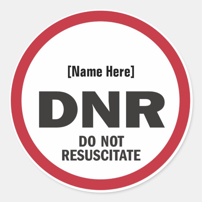 DNR No Volver A Utilizar Pegatina (Anverso)