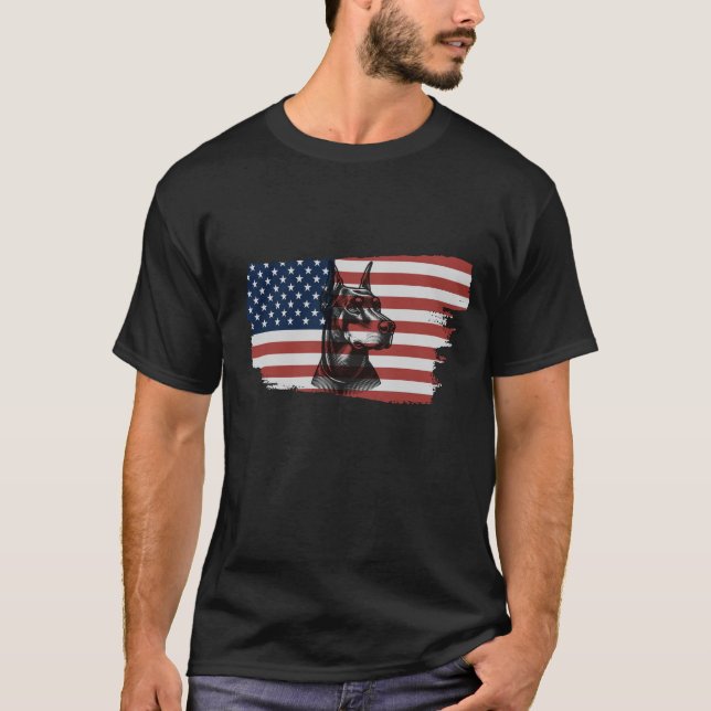 Doberman Americano Camiseta (Anverso)
