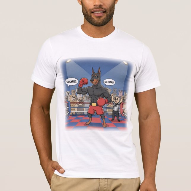 Doberman Boxer divertido camiseta (Anverso)
