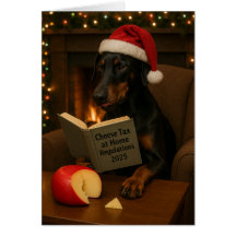 Doberman  'Cheese Tax' Christmas card